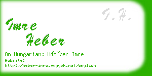 imre heber business card